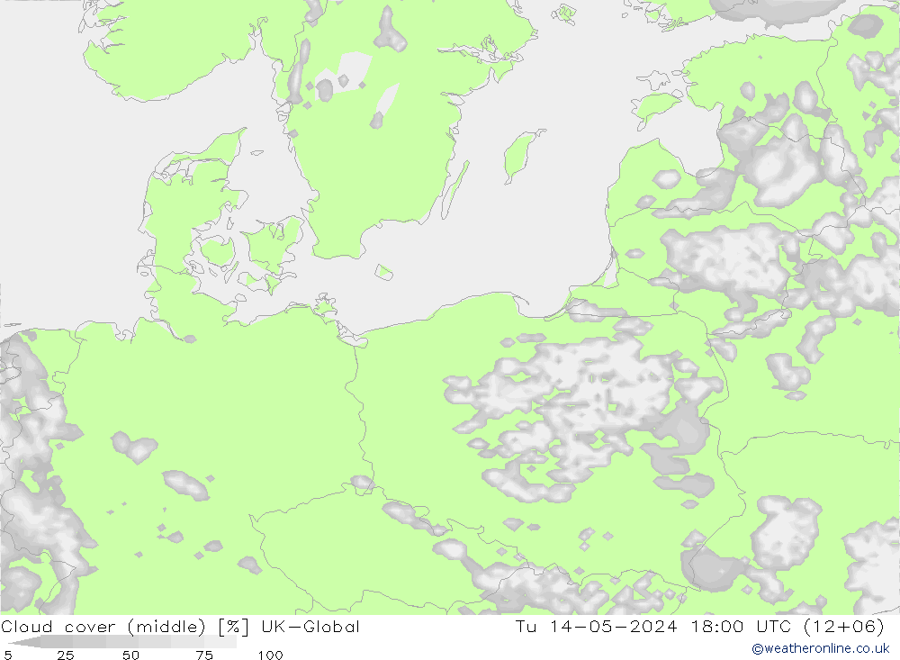 Cloud cover (middle) UK-Global Tu 14.05.2024 18 UTC