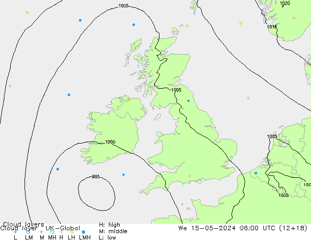 Cloud layer UK-Global We 15.05.2024 06 UTC