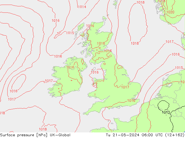 Yer basıncı UK-Global Sa 21.05.2024 06 UTC