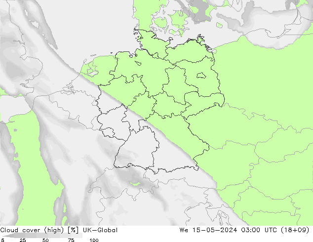 Nubes altas UK-Global mié 15.05.2024 03 UTC