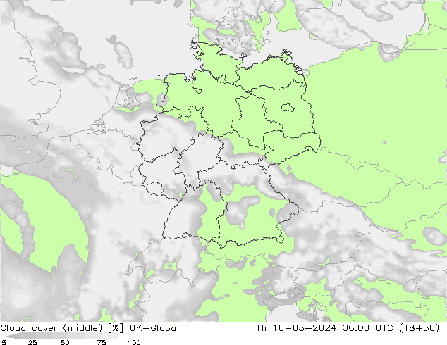 Cloud cover (middle) UK-Global Th 16.05.2024 06 UTC