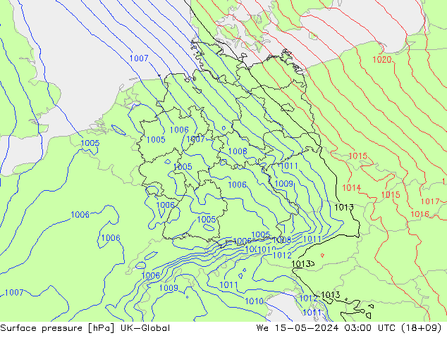 Luchtdruk (Grond) UK-Global wo 15.05.2024 03 UTC