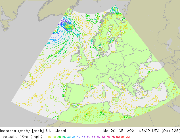 Isotachs (mph) UK-Global Mo 20.05.2024 06 UTC