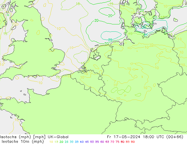 Isotachs (mph) UK-Global Fr 17.05.2024 18 UTC