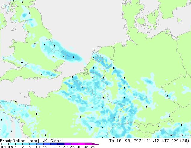 Niederschlag UK-Global Do 16.05.2024 12 UTC