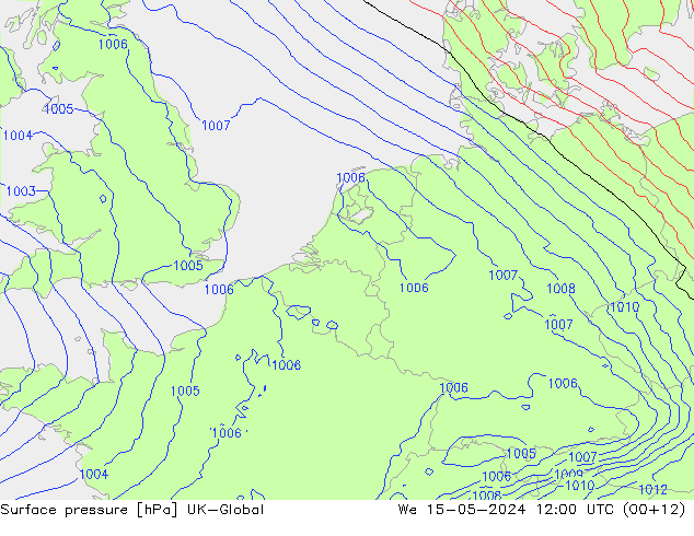 Surface pressure UK-Global We 15.05.2024 12 UTC