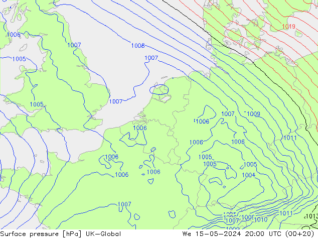 Surface pressure UK-Global We 15.05.2024 20 UTC