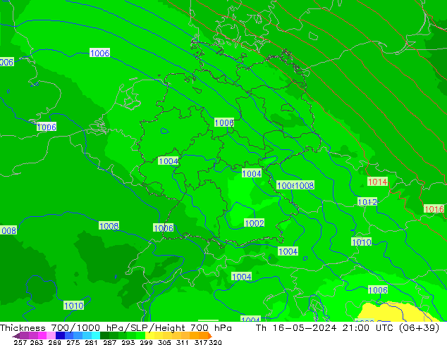 Dikte700-1000 hPa UK-Global do 16.05.2024 21 UTC