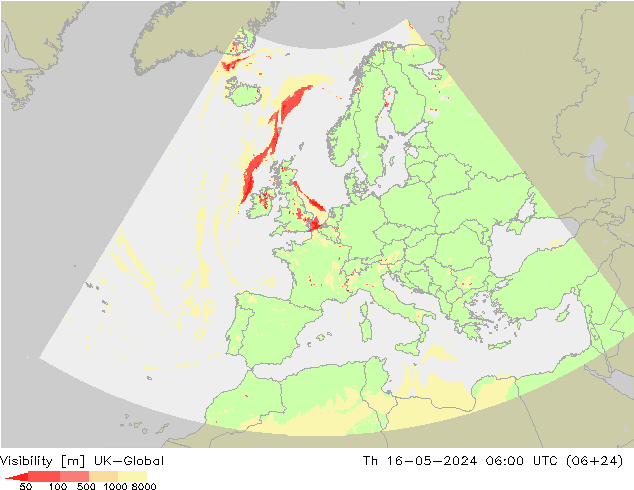 能见度 UK-Global 星期四 16.05.2024 06 UTC