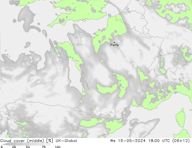 Nuages (moyen) UK-Global mer 15.05.2024 18 UTC