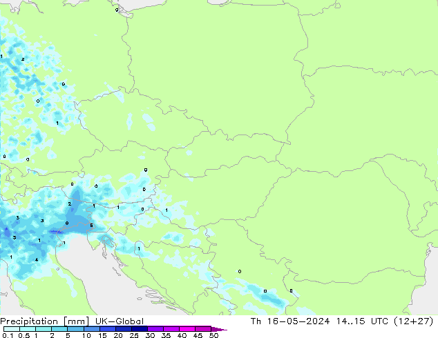 precipitação UK-Global Qui 16.05.2024 15 UTC