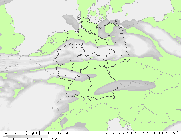 Bewolking (Hoog) UK-Global za 18.05.2024 18 UTC