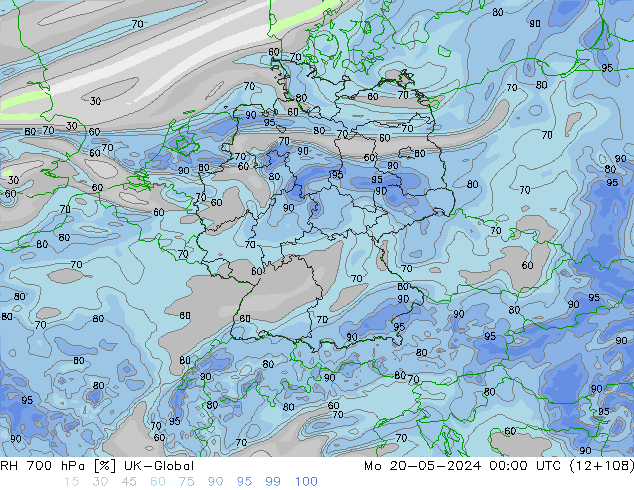 RH 700 hPa UK-Global  20.05.2024 00 UTC