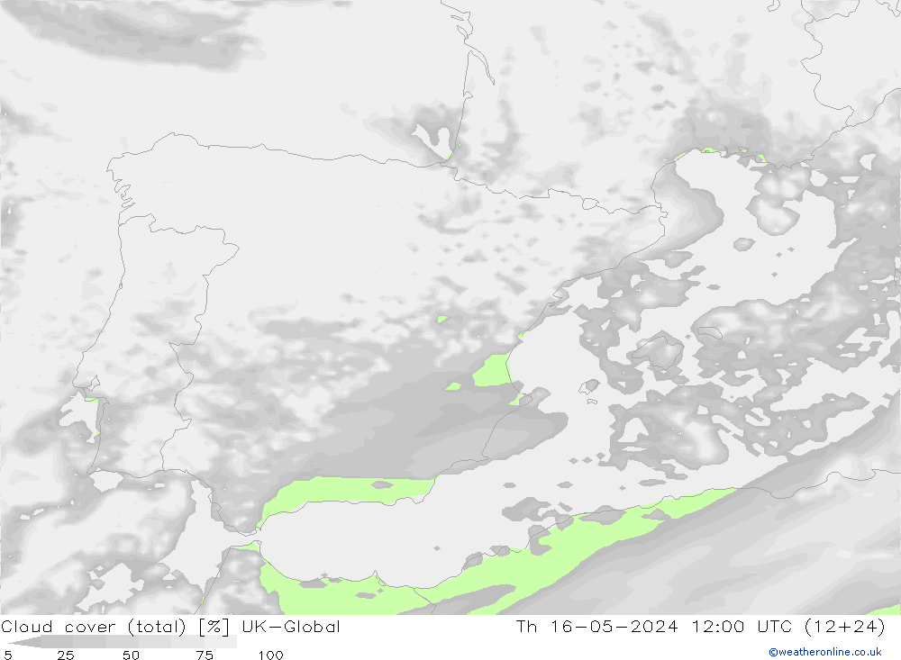 Bulutlar (toplam) UK-Global Per 16.05.2024 12 UTC