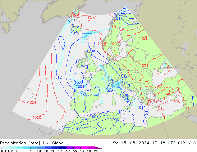 precipitação UK-Global Qua 15.05.2024 18 UTC