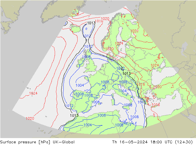 Yer basıncı UK-Global Per 16.05.2024 18 UTC