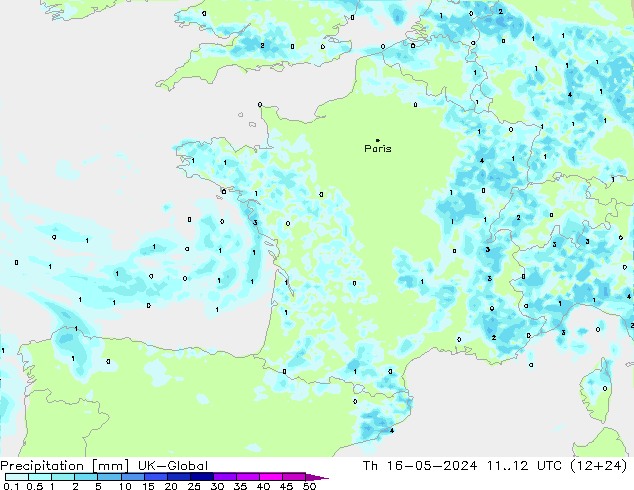 Neerslag UK-Global do 16.05.2024 12 UTC