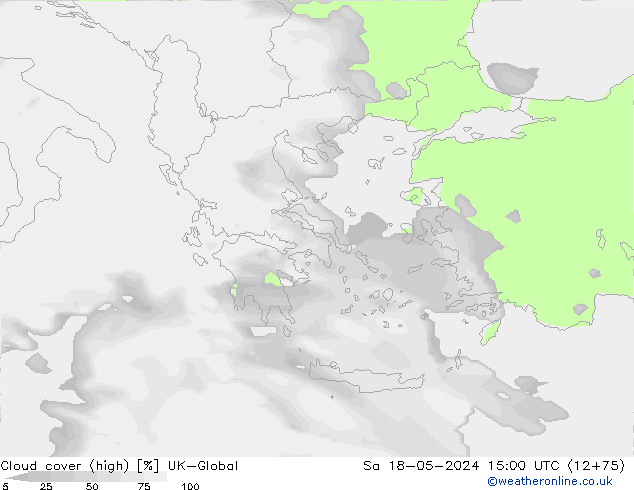 Bewolking (Hoog) UK-Global za 18.05.2024 15 UTC