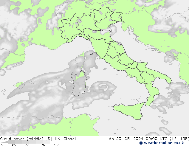 Bewolking (Middelb.) UK-Global ma 20.05.2024 00 UTC
