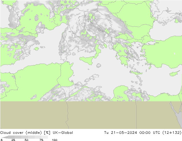 Bewolking (Middelb.) UK-Global di 21.05.2024 00 UTC