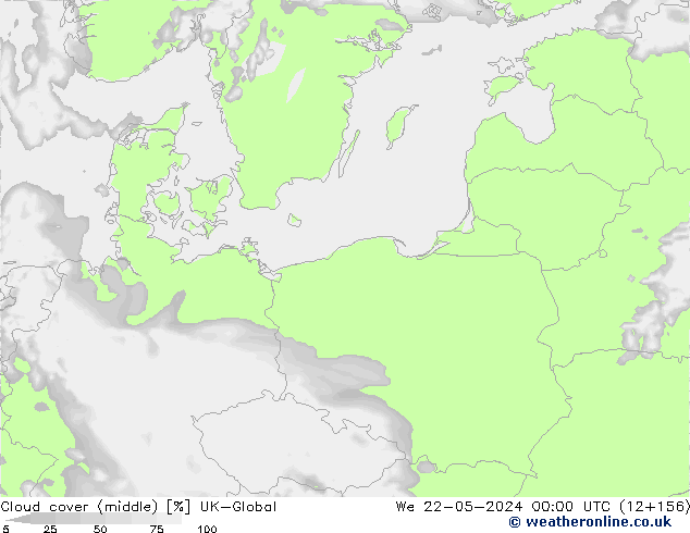 Nubes medias UK-Global mié 22.05.2024 00 UTC