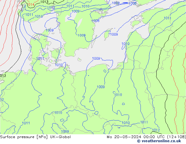 pression de l'air UK-Global lun 20.05.2024 00 UTC