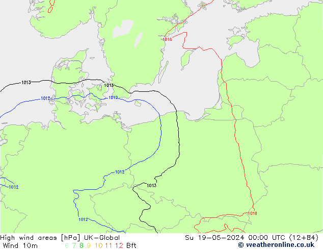 High wind areas UK-Global dom 19.05.2024 00 UTC