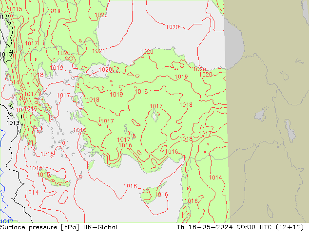 Yer basıncı UK-Global Per 16.05.2024 00 UTC