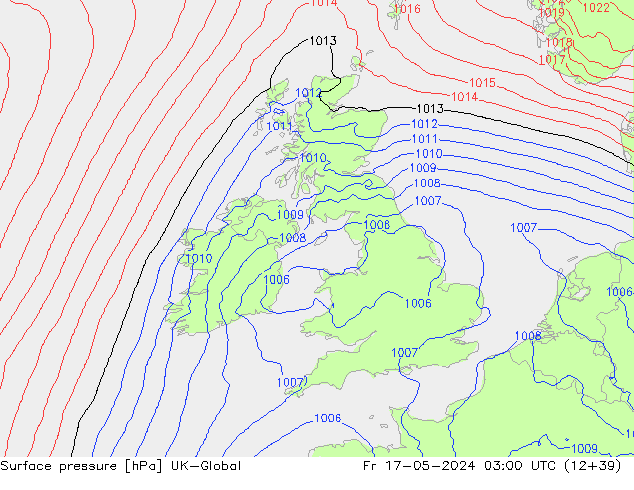 Luchtdruk (Grond) UK-Global vr 17.05.2024 03 UTC