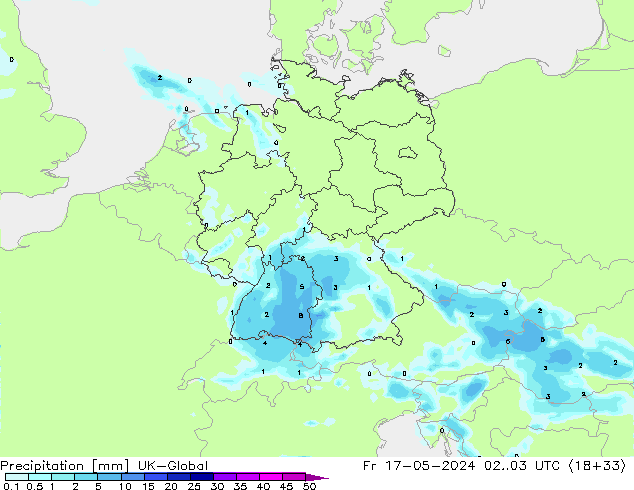 Yağış UK-Global Cu 17.05.2024 03 UTC