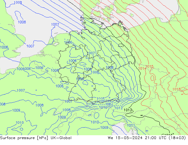 Luchtdruk (Grond) UK-Global wo 15.05.2024 21 UTC