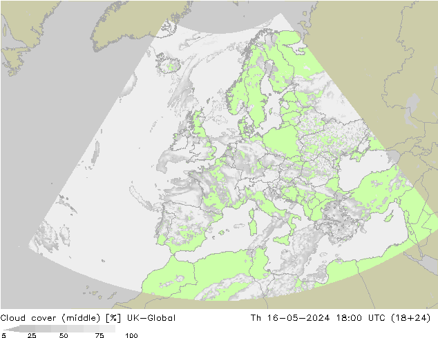 Cloud cover (middle) UK-Global Th 16.05.2024 18 UTC