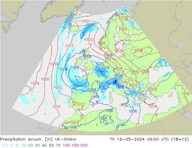 Totale neerslag UK-Global do 16.05.2024 06 UTC