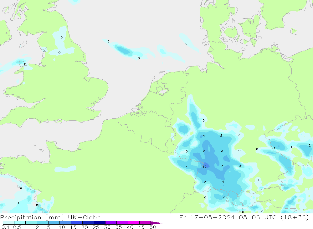 Yağış UK-Global Cu 17.05.2024 06 UTC