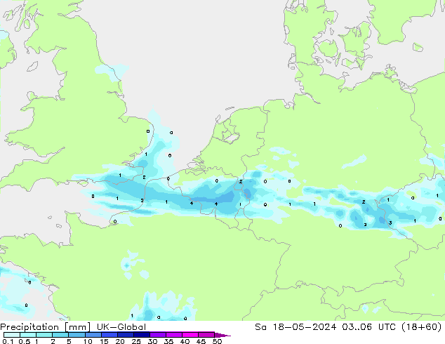 Precipitation UK-Global Sa 18.05.2024 06 UTC