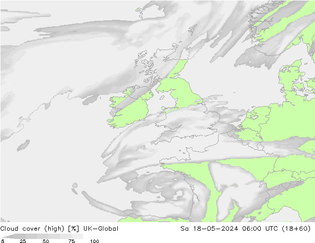 Bewolking (Hoog) UK-Global za 18.05.2024 06 UTC