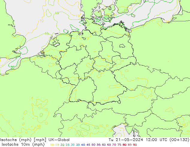 Isotachen (mph) UK-Global di 21.05.2024 12 UTC