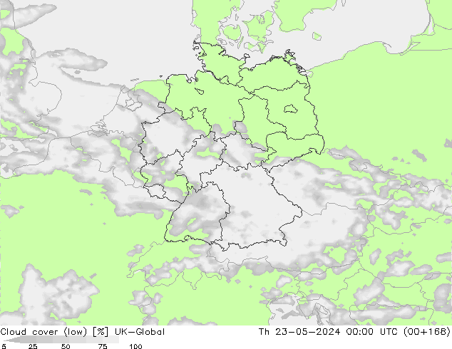 zachmurzenie (niskie) UK-Global czw. 23.05.2024 00 UTC
