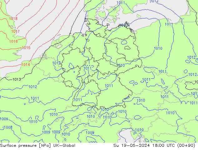 pressão do solo UK-Global Dom 19.05.2024 18 UTC