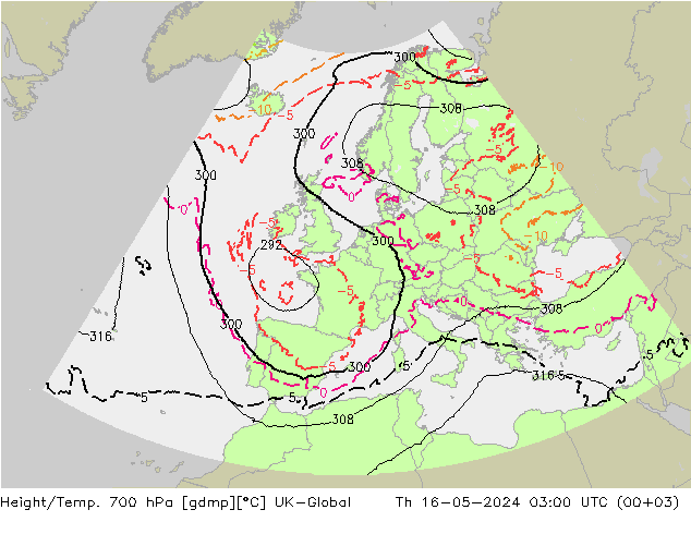 Yükseklik/Sıc. 700 hPa UK-Global Per 16.05.2024 03 UTC