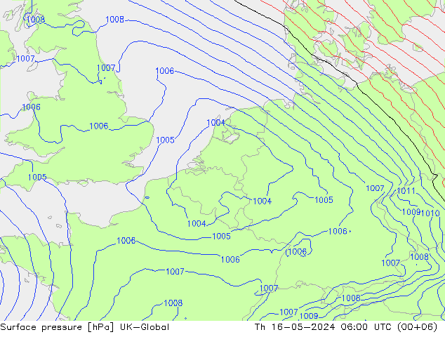 Yer basıncı UK-Global Per 16.05.2024 06 UTC