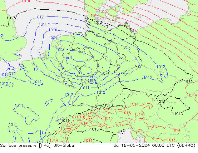 ciśnienie UK-Global so. 18.05.2024 00 UTC