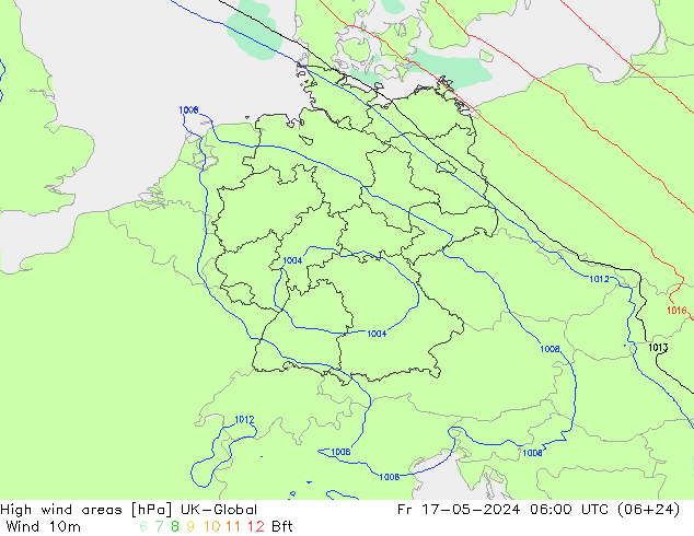 High wind areas UK-Global Fr 17.05.2024 06 UTC