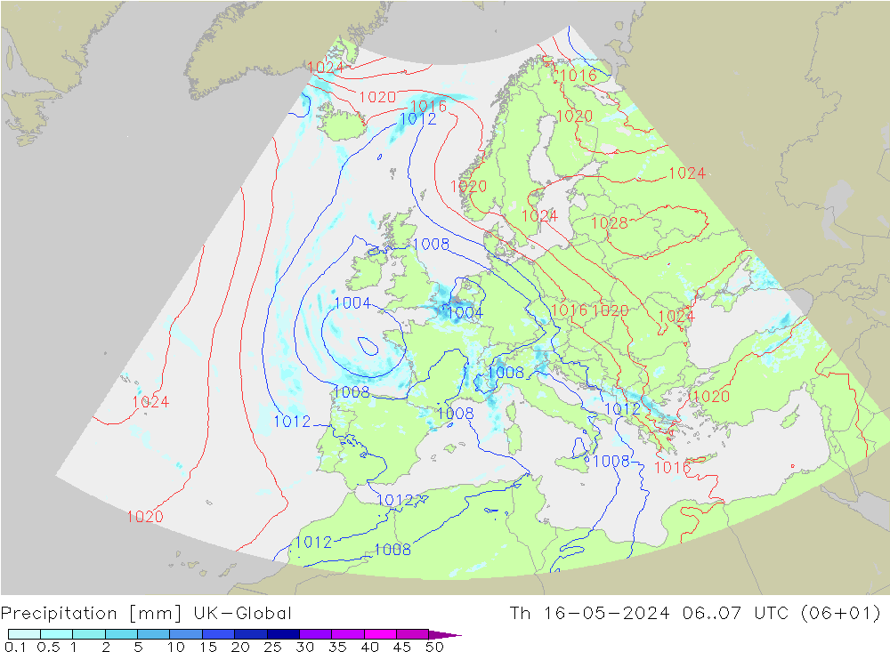 Niederschlag UK-Global Do 16.05.2024 07 UTC