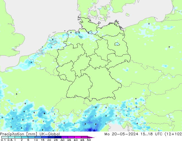 Niederschlag UK-Global Mo 20.05.2024 18 UTC