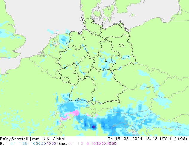 Lluvia/nieve UK-Global jue 16.05.2024 18 UTC