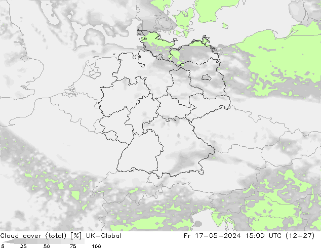 Wolken (gesamt) UK-Global Fr 17.05.2024 15 UTC