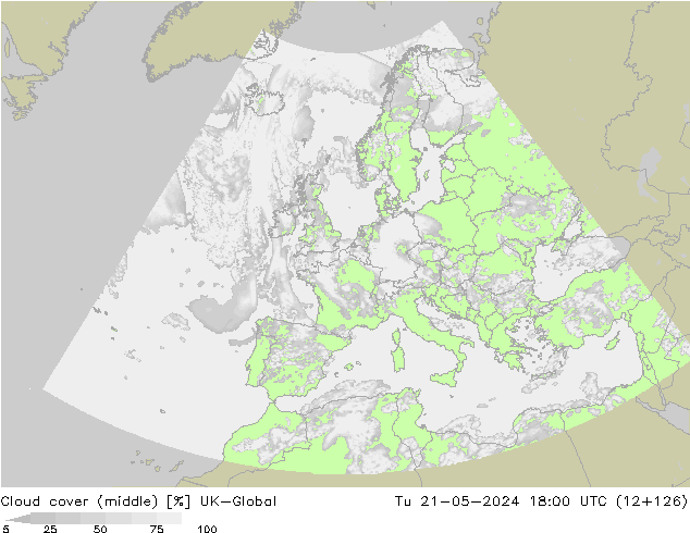 Cloud cover (middle) UK-Global Tu 21.05.2024 18 UTC