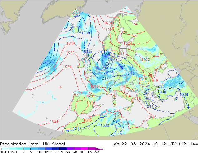 Niederschlag UK-Global Mi 22.05.2024 12 UTC