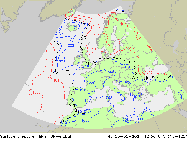 Luchtdruk (Grond) UK-Global ma 20.05.2024 18 UTC